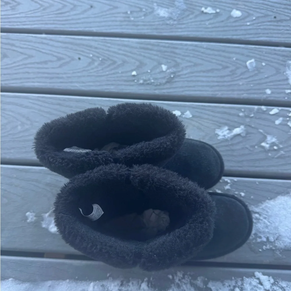 Koolaburra by UGG Girls Faux Fur Winter Boots Black – Size 3